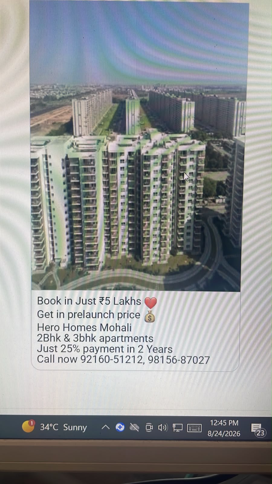 ✔PRE LAUNCH PROJECT  5 LAKHS BOOKING ,IN MOHALI ,HERO HOMES GRAB THE BEST OPPORTUNITY ,1490,1878,2153 SQ FEET FLATS AVAILABLE